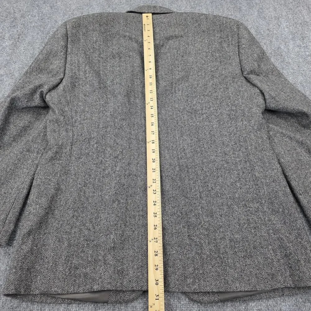 Gianfranco Ruffini Blazer Mens 42R Gray Herringbone Camel Hair Blend Italy Made - Picture 8 of 16